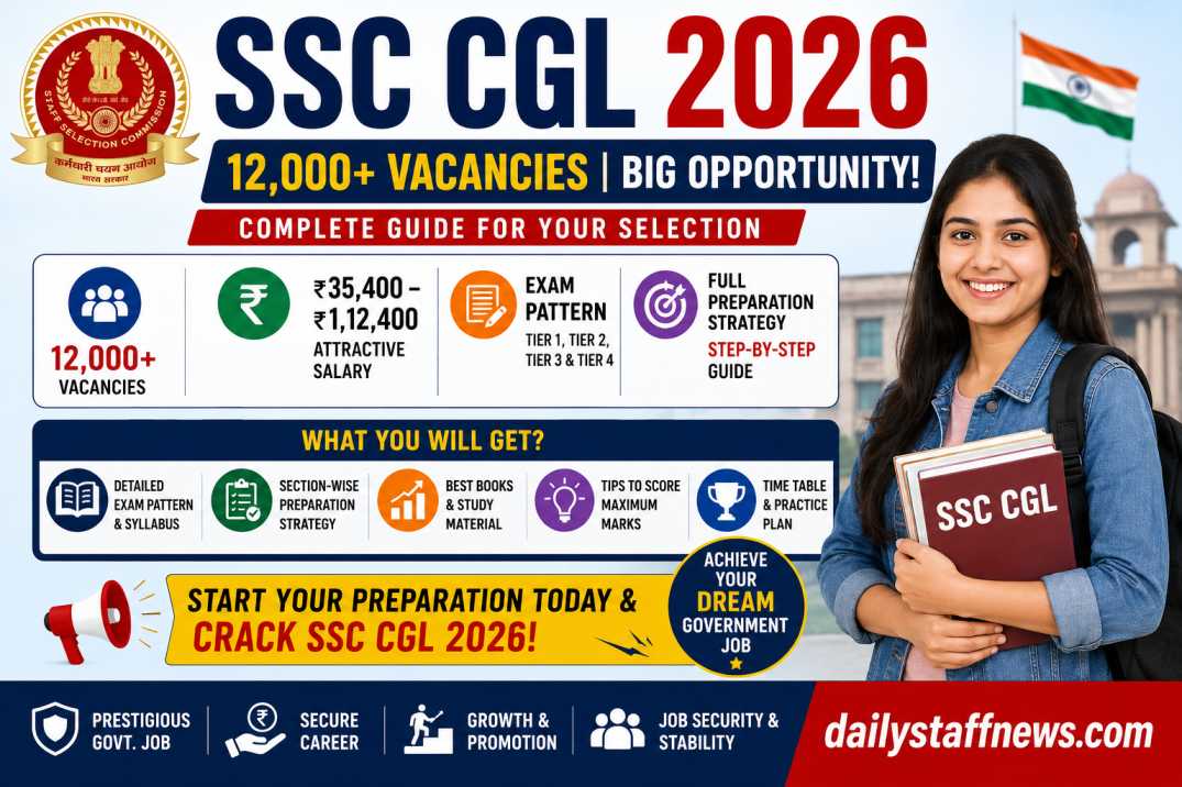 SSC CGL 2026 12,000+ Vacancies, Salary, Exam Pattern, Full Preparation Strategy