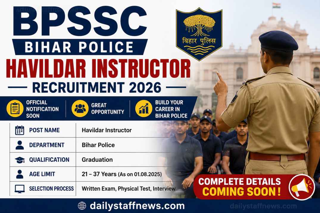 BPSSC Bihar Police Havildar Instructor Recruitment 2026