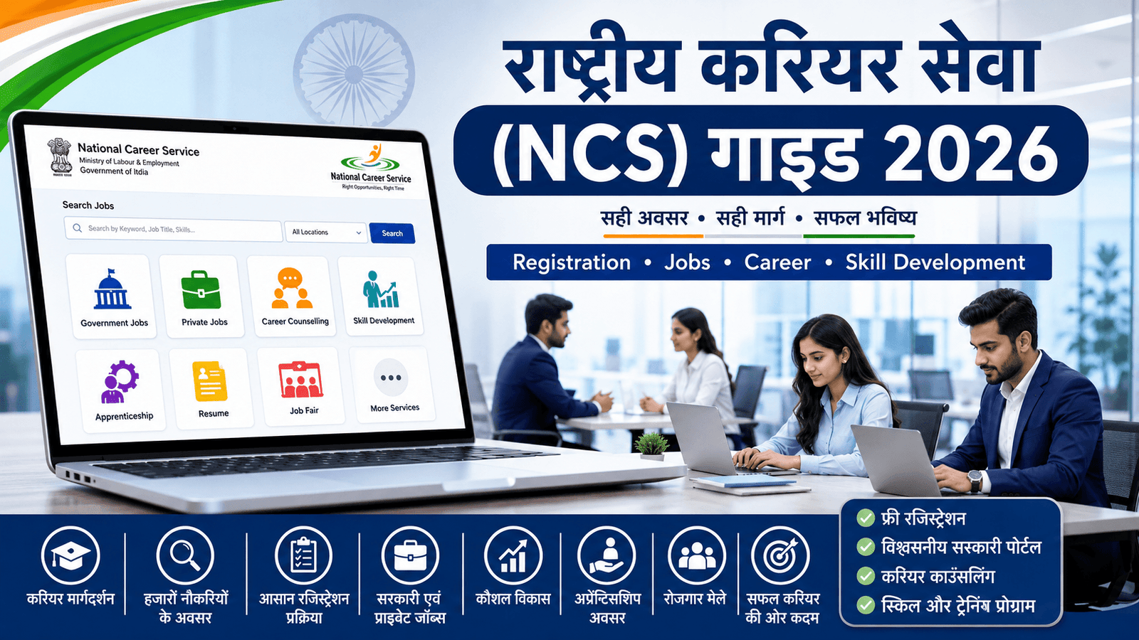 National Career Service (NCS) Guide 2026 NCS Portal क्या है, Registration कैसे करें, Eligibility, Documents और Benefits की पूरी जानकारी