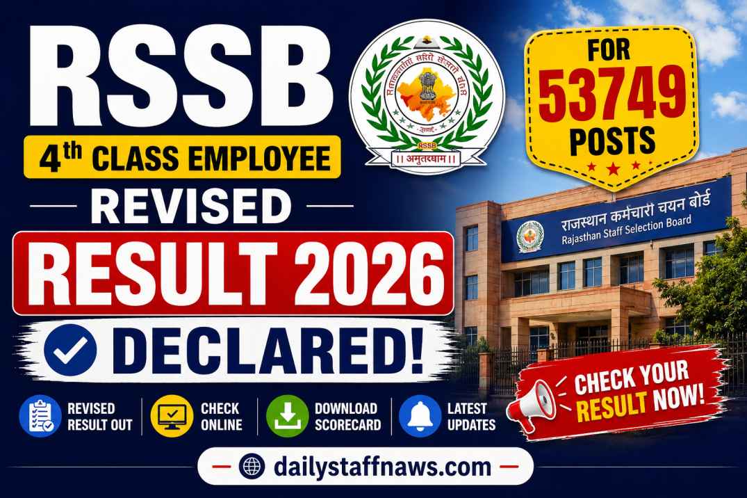 RSSB 4th Class Employee Revised Result 2026 for 53749 Post