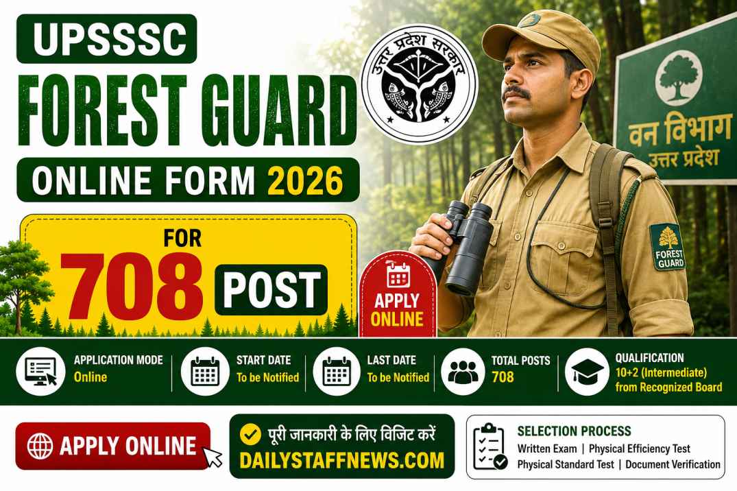 UPSSSC Forest Guard Online Form 2026 for 708 Post
