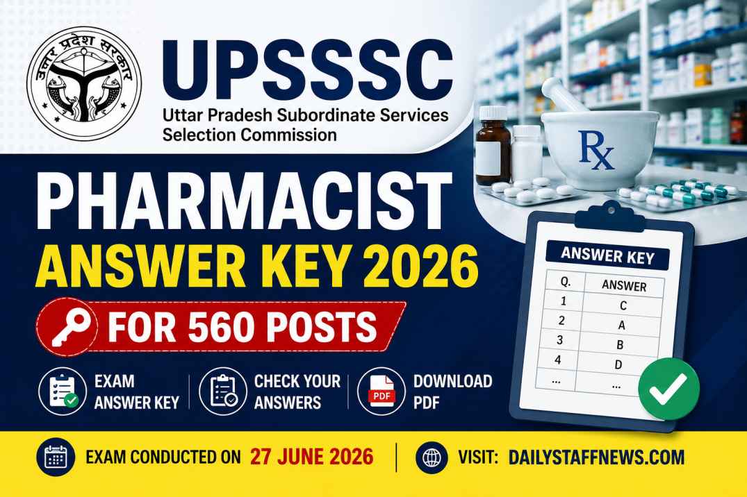 UPSSSC Pharmacist Answer Key 2026 for 560 Posts